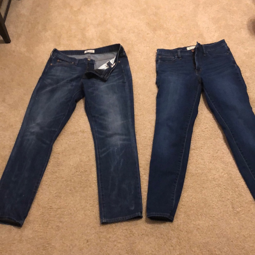 2 pair Madewell jeans